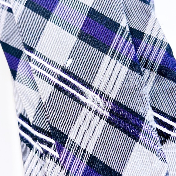 NAUTICA Purple and grey plaid tie - Picture 5 of 5